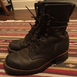 Frye Logger Boots Size 7 Vibram Soles